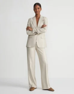 Bamboo Viscose Twill Single Button Blazer