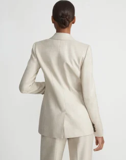 Bamboo Viscose Twill Single Button Blazer