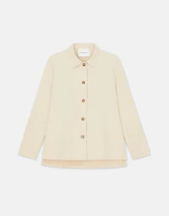 Bi-Stretch Pima Cotton Buttoned Shirt Jacket