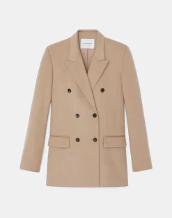 Camel Hair Double-Breasted Trinity Blazer