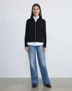 Cashmere Polo Cardigan