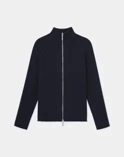 Cashmere Zip Front Cardigan