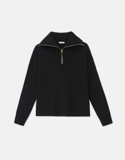 Cashmerino Half Zip Sweater