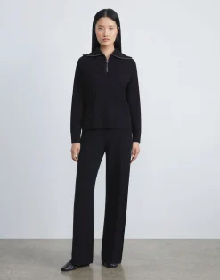 Cashmerino Half Zip Sweater