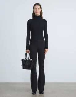 Compact Stretch Viscose Waldorf Flared Pant