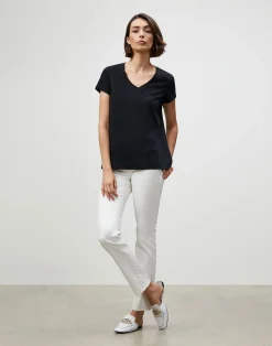 Cotton Jersey Modern V-Neck Tee