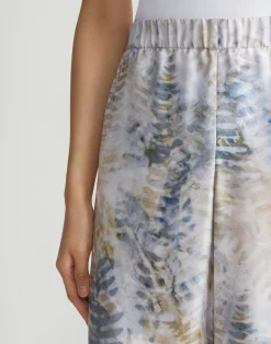 Eco Fern Print Silk Twill Riverside Pant