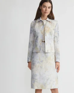 Eco Fern Warp Print Linen Jacket