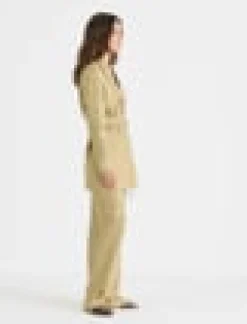 Eco Flora Jacquard Linen-Viscose Gates Pant