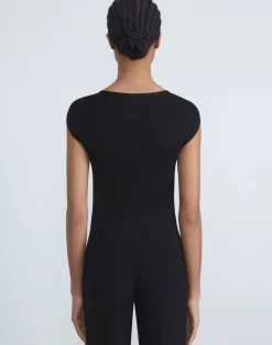 Finespun Voile Ribbed Cap Sleeve Top