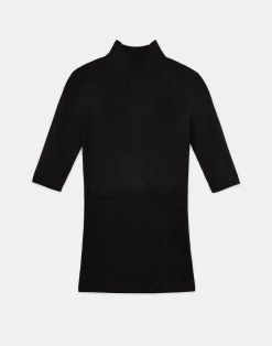Finespun Voile Ribbed Short Sleeve Sweater