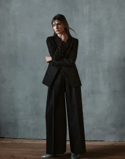 Flora Bloom Jacquard Wool-Silk Jagger Pant