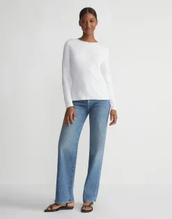 Flora Jacquard Responsible Fine Gauge Merino-Viscose Sweater