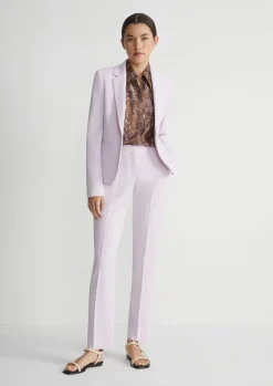 Flora Print Silk Twill Point Collar Blouse