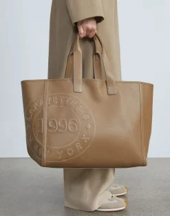 Grained Calfskin Leather Postmark L Tote