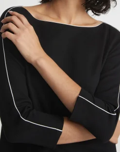 Lightweight Punto Milano Bateau Neck Top