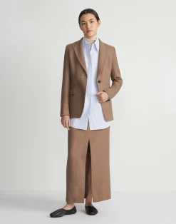 Linen Single Button Cutaway Blazer