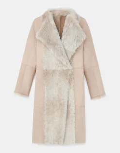 Long Hair Shearling Reversible Oversized Coat