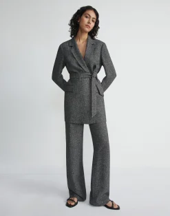 Marled Linen Basketweave Gates Pant
