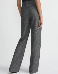 Marled Linen Basketweave Gates Pant