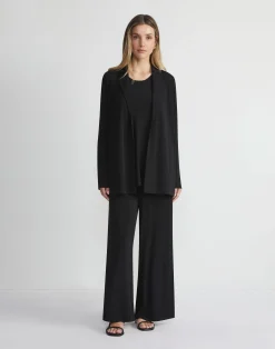 Matte Jersey Open Front Jacket