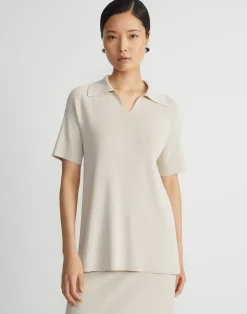 Mercerized Cotton Ribbed Polo