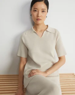 Mercerized Cotton Ribbed Polo