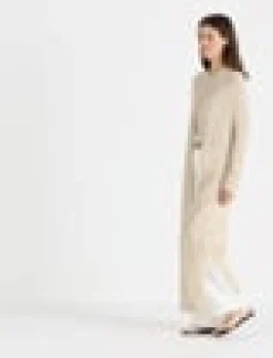 Mercerized Cotton Ribbed Duster Cardigan