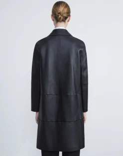 Nappa Leather Double Face Oversized Coat