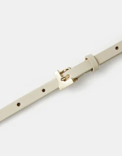Nappa Leather L Beam Skinny Belt