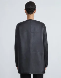 Nappa Leather Quilted Coat