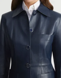 Nappa Leather Tailored Chore Jacket