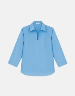 Organic Cotton Poplin Popover Shirt