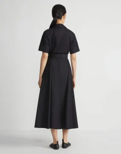 Organic Cotton Poplin Surplice Shirtdress