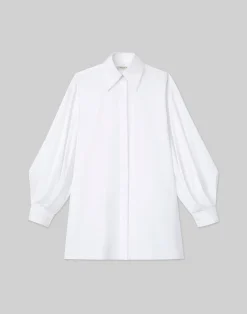 Organic Cotton Poplin Tie Back Oversized Shirt