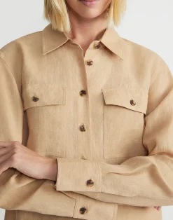 Organic Linen Shirt Jacket