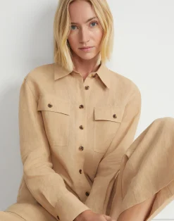 Organic Linen Shirt Jacket