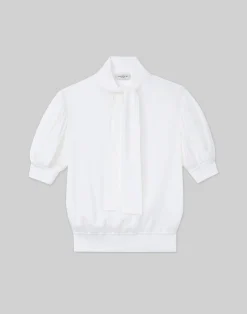 Organic Silk Georgette Bow Blouse