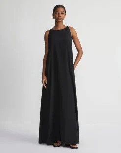 Organic Silk Stretch Georgette A-Line Gown