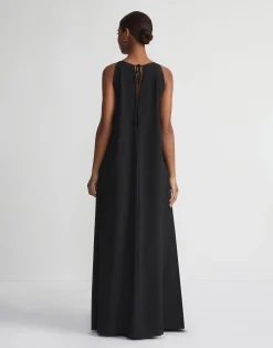 Organic Silk Stretch Georgette A-Line Gown