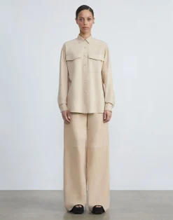 Paperfine Suede Thames Wide Leg Pant