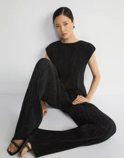 Recycled Poly Satin Plissé Parkside Pant