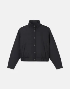 Recycled Poly Stand Collar Puffer Jacket