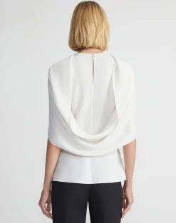 Responsible Finesse Crepe Convertible Shawl Blouse