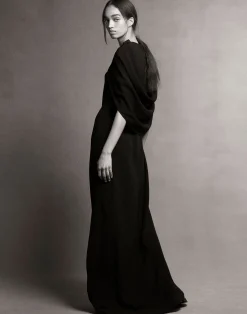 Responsible Finesse Crepe Convertible Shawl Gown
