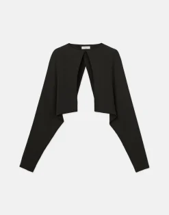 Silk Stretch Crepe De Chine Cutaway Bolero