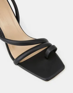 Soft Calfskin Leather Heeled City Sandal