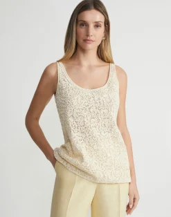 Soutache Embroidered Cotton Tank
