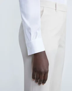 Stretch Cotton Button Down Bodysuit
