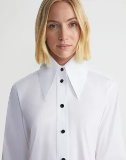 Stretch Cotton Snap Front Shirt